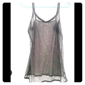 Aerie lace gray tank top size M